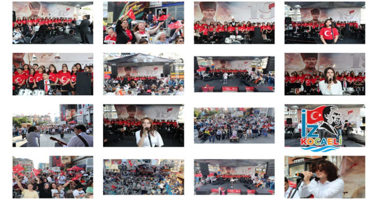 19 Mayıs coşkusu İzmit Belediye Meydanı&rsquo;nı doldurdu