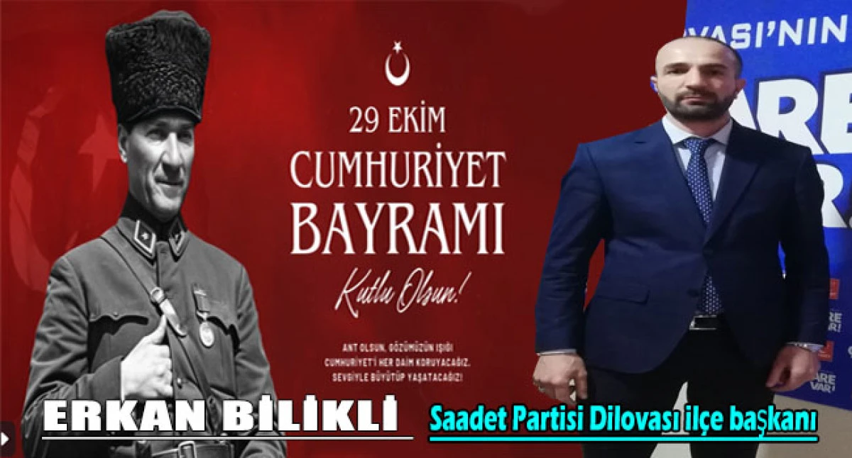 Başkan Erkan Bilikli, “Cumhuriyet, bağımsızlığımızın, eşitliğimizin ve özgürlüğümüzün teminatıdır”