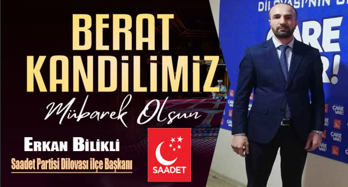 Başkan Erkan Bilikli'den  Berat Kandili Mesajı