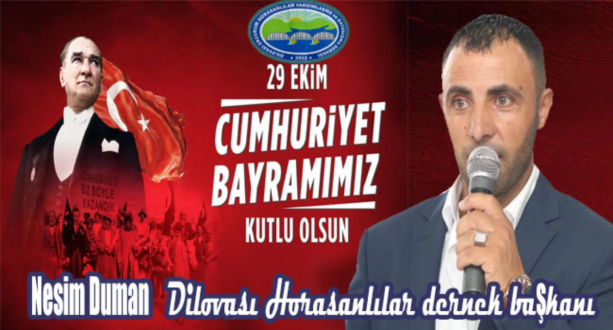 Başkan Nesim Duman'dan 29 Ekim Cumhuriyet Bayramı mesajı