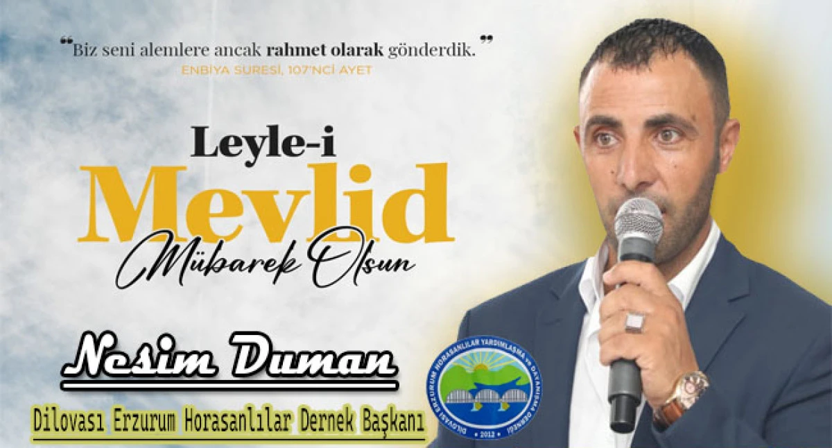 Başkan Nesim Duman'dan  Mevlid Kandili mesajı