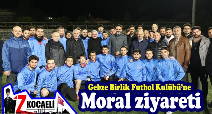Başkan Şener Yılmaz Teşekkür etti. Gebze Birlik Futbol Kulübü’ne Moral ziyareti