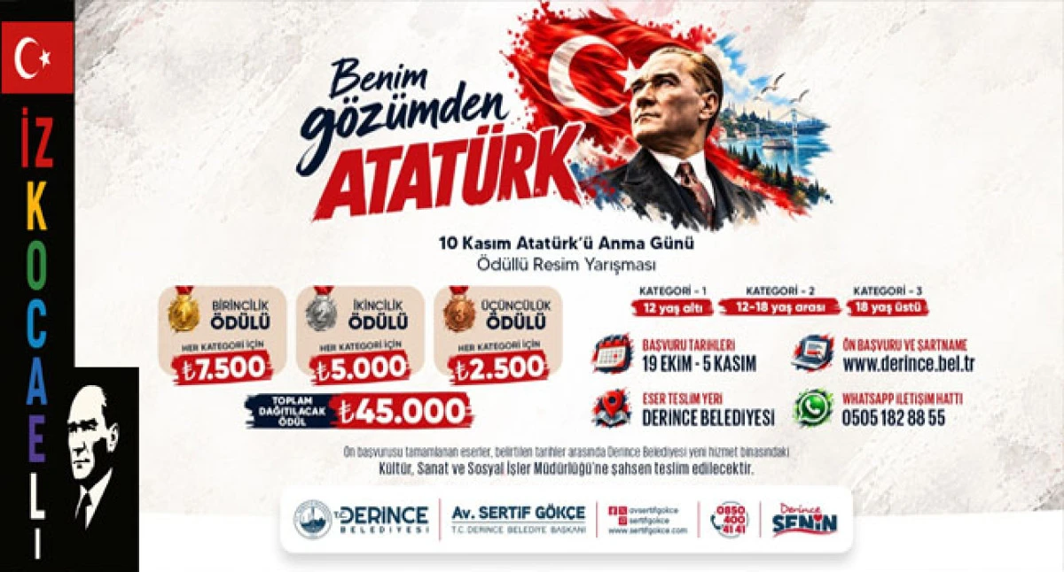&ldquo;Benim G&ouml;z&uuml;mden Atat&uuml;rk&rdquo; Yarışması İ&ccedil;in Başvurular Başladı