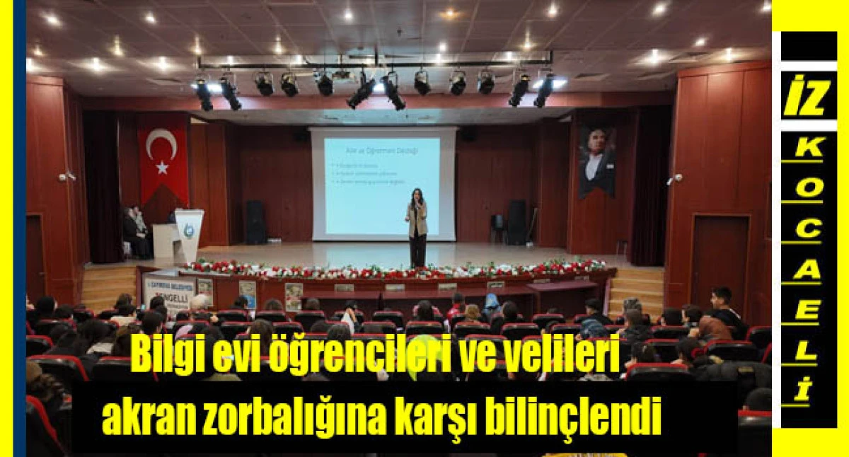 Bilgi evi &ouml;ğrencileri ve velileri  akran zorbalığına karşı bilin&ccedil;lendi