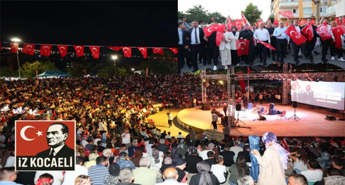 BİNLERCE DARICALI 15 TEMMUZ&rsquo;UN 10. YILINDA SAHİLDE BULUŞTU  Darıca tek y&uuml;rek oldu