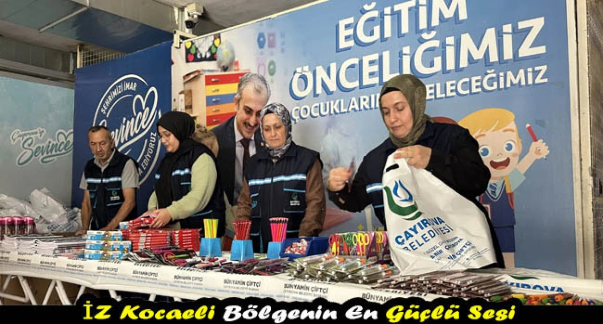 &Ccedil;ayırova Belediyesi&rsquo;nden &ouml;ğrencilere kırtasiye yardımı