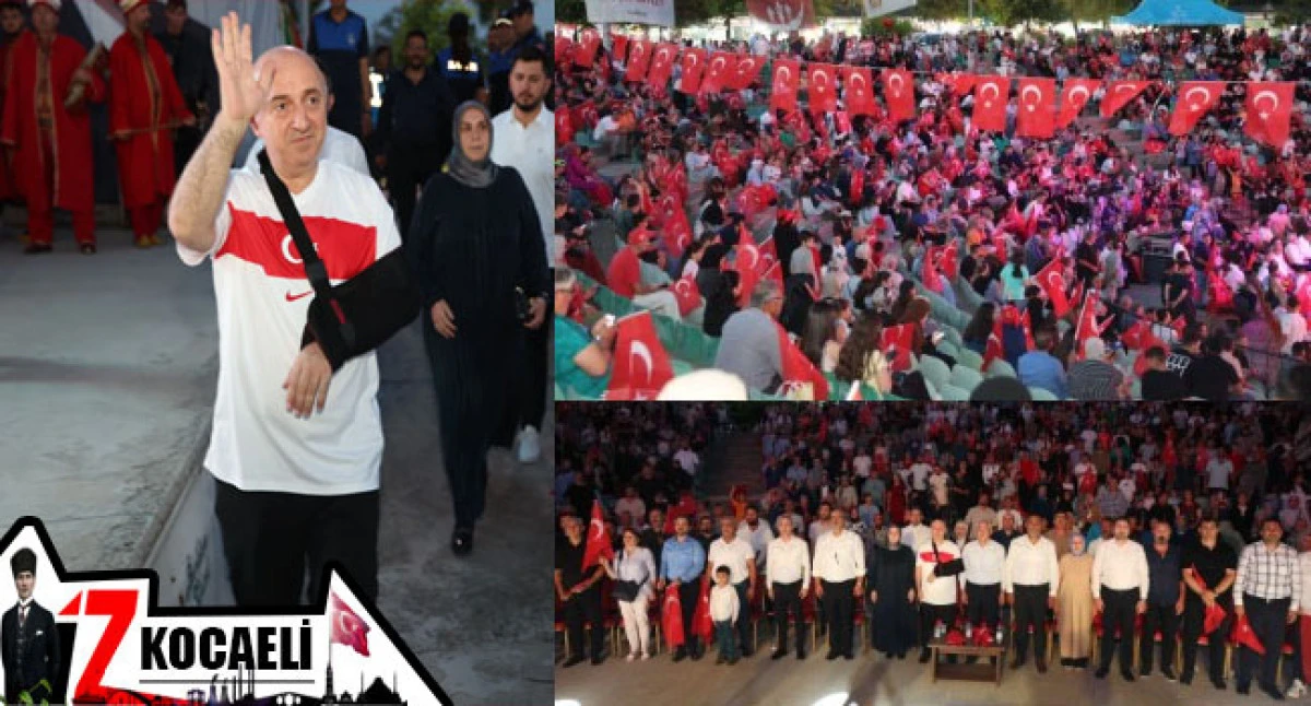 DARICA’DA BİRLİK YÜRÜYÜŞÜ VE ANMA TÖRENİ DÜZENLENDİ  Bıyık: ‘15 Temmuz ruhu devam ettikçe bizi kimse yıkamaz’
