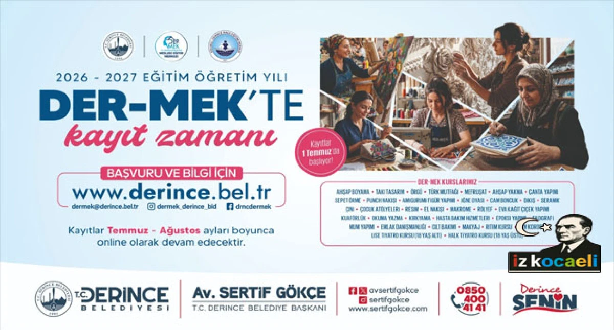 DER-MEK&rsquo;te Kayıt Zamanı