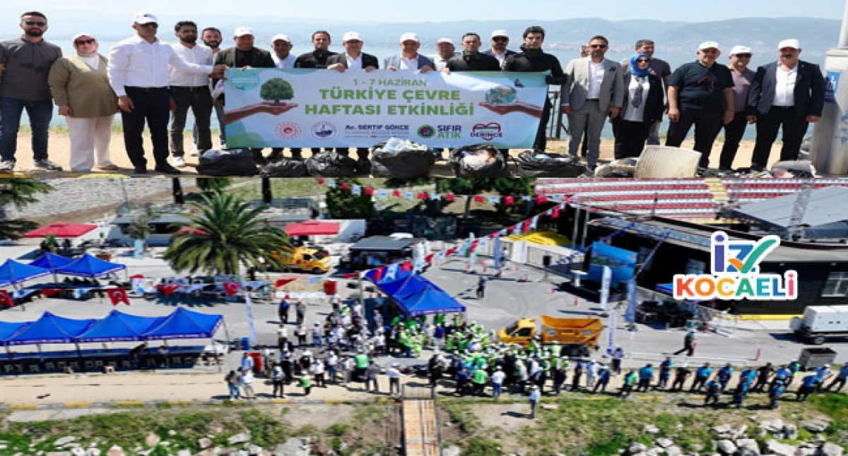 Derince&rsquo;de Denizden Kıyıya Temizlik Etkinliği