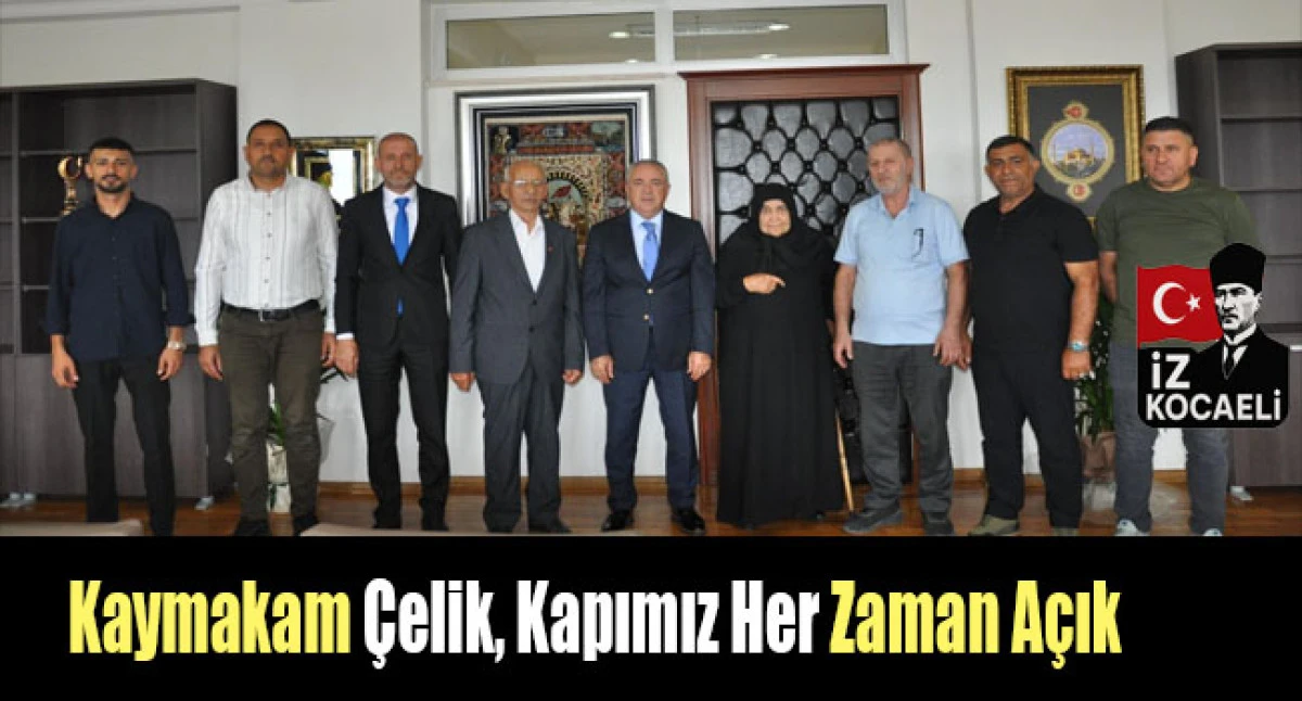 Dilovası Şehit ve Gazi Ailelerinden Kaymakam &Ccedil;elik&rsquo;e Ziyaret