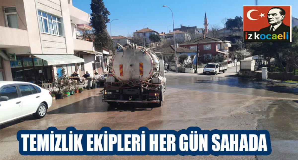 DİLOVASI&rsquo;NDA SOKAKLAR HER G&Uuml;N YIKANIYOR, PAZAR YERLERİ DEZENFEKTE EDİLİYOR