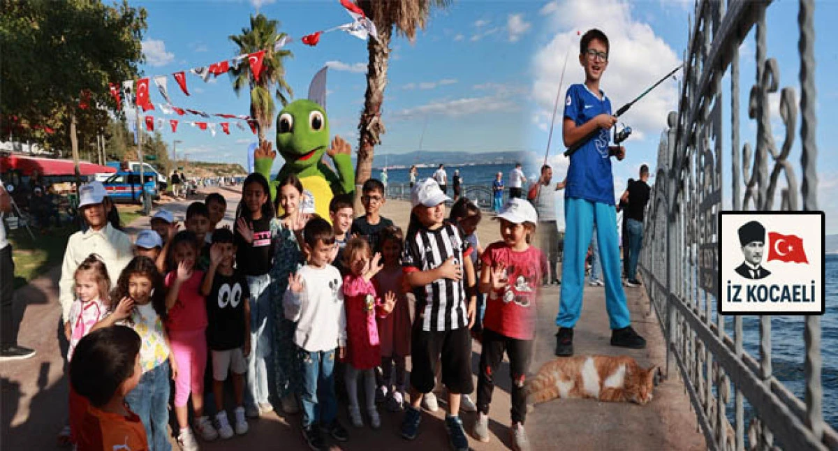 Eskihisar Sahili’nde Baba-Çocuk Balık Tutma Etkinliği