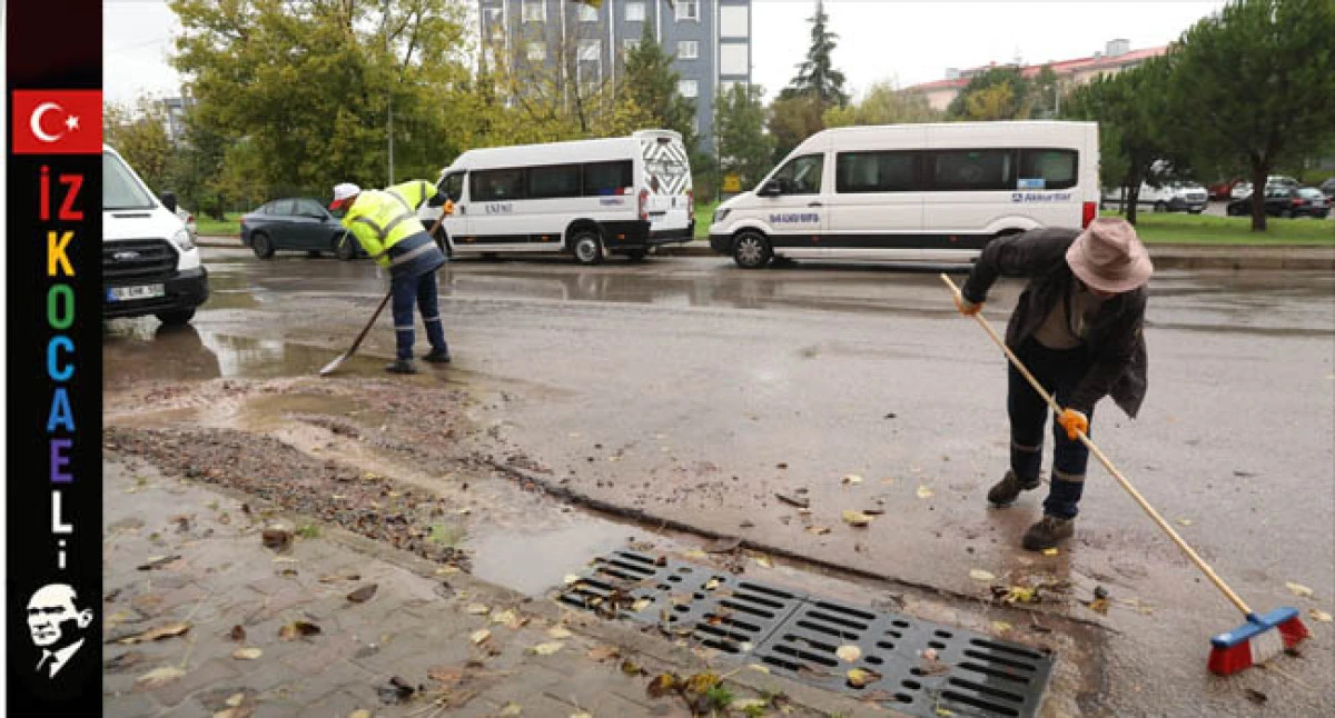 Fen işleri ekiplerinden yoğun yağmur mesaisi