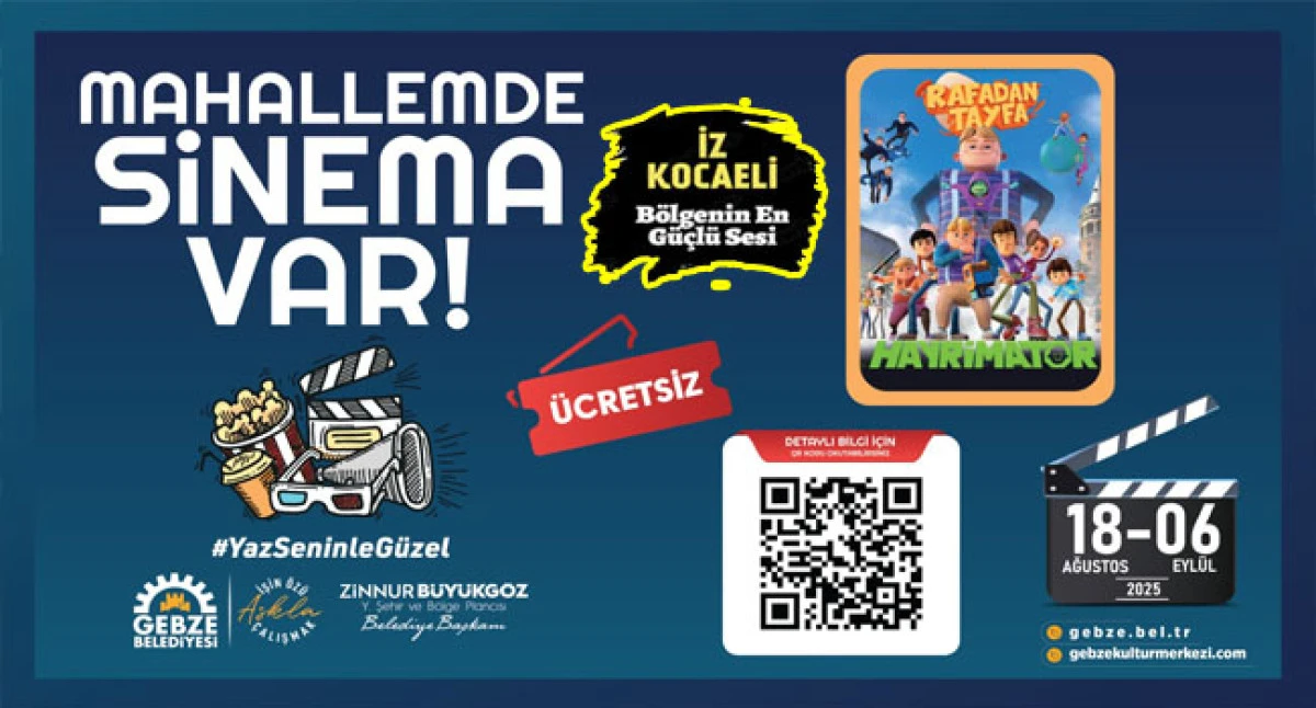 Gebze Belediyesi’nin “Mahallemde Sinema Var” etkinlikleri başlıyor