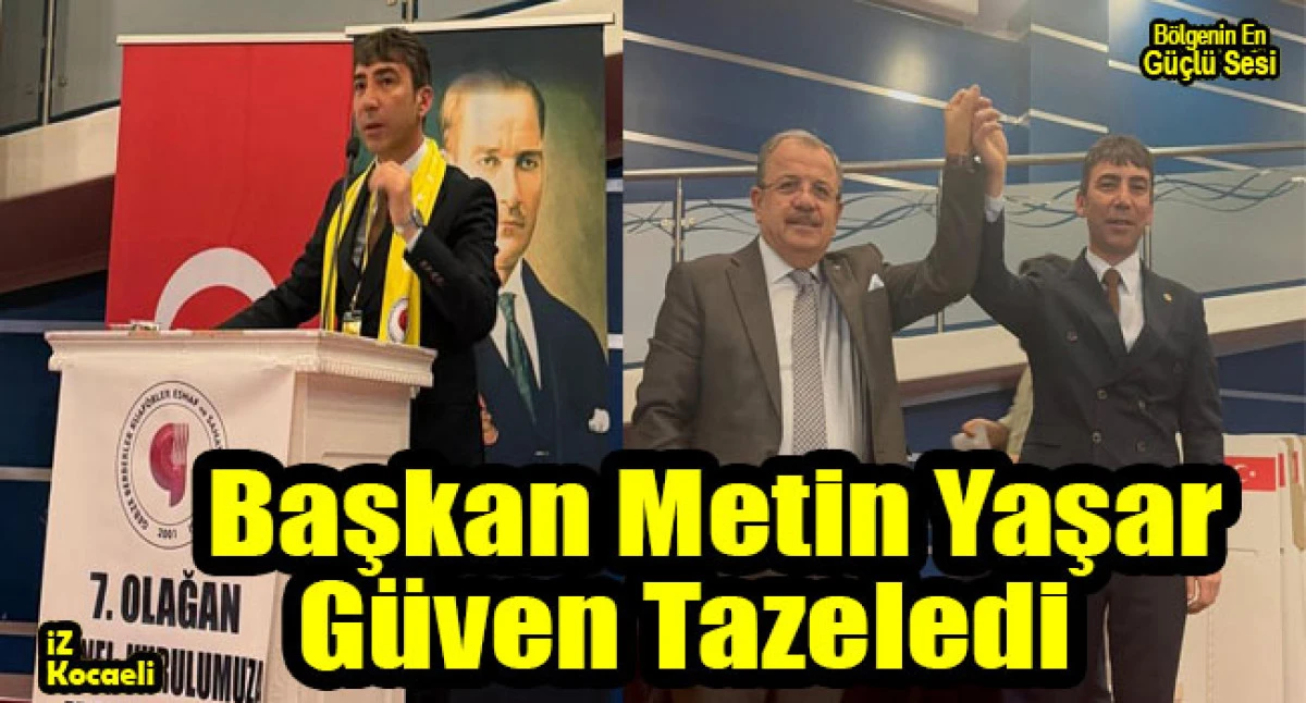 Gebze Berberler ve Kuaf&ouml;rler Odası&rsquo;nda Metin Yaşar G&uuml;ven Tazeledi