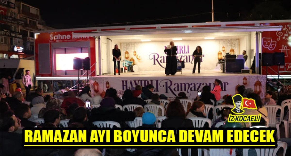 İzmit&rsquo;teki Ramazan ayı etkinliklerinde &ccedil;ocuklara doyasıya eğleniyor