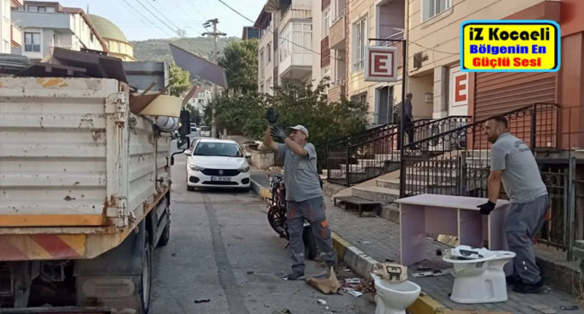 Körfez’de hacimli atıklar düzenli toplanıyor