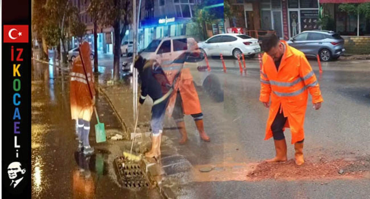 K&ouml;rfez&rsquo;de sağanak yağışa karşı ekipler teyakkuzda