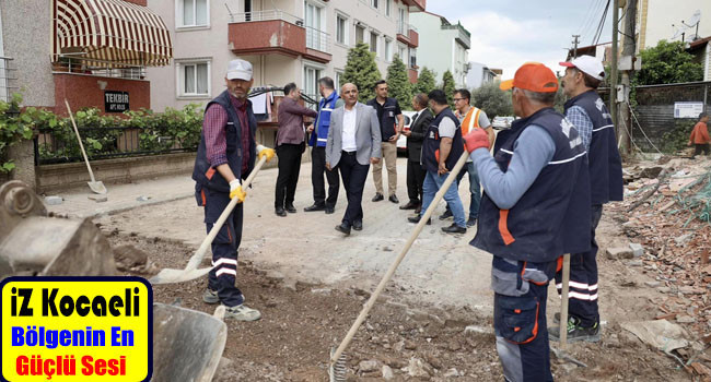 Körfez’de yol bakım çalışmaları sürüyor