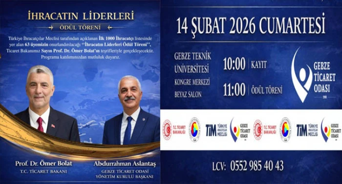 TİCARET ODASI, İHRACATIN LİDERLERİNİ &Ouml;D&Uuml;LLENDİRİYOR