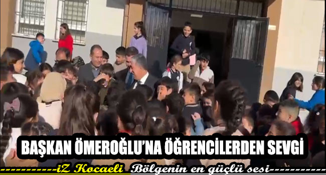 BAŞKAN ÖMEROĞLU'NA ÖĞRENCİLERDEN SEVGİ SELİ 